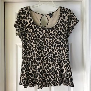 Torrid leopard peplum top